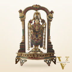 Tirupati Balaji Brass Idol 25 inches with stonework