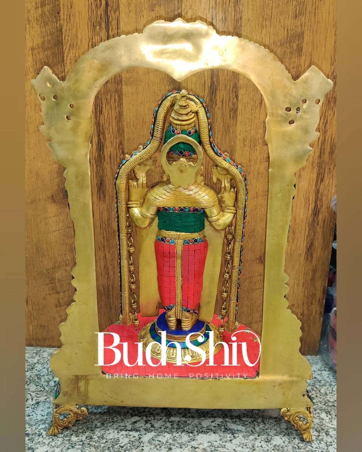 Tirupati Balaji Brass Idol 25 inches with stonework