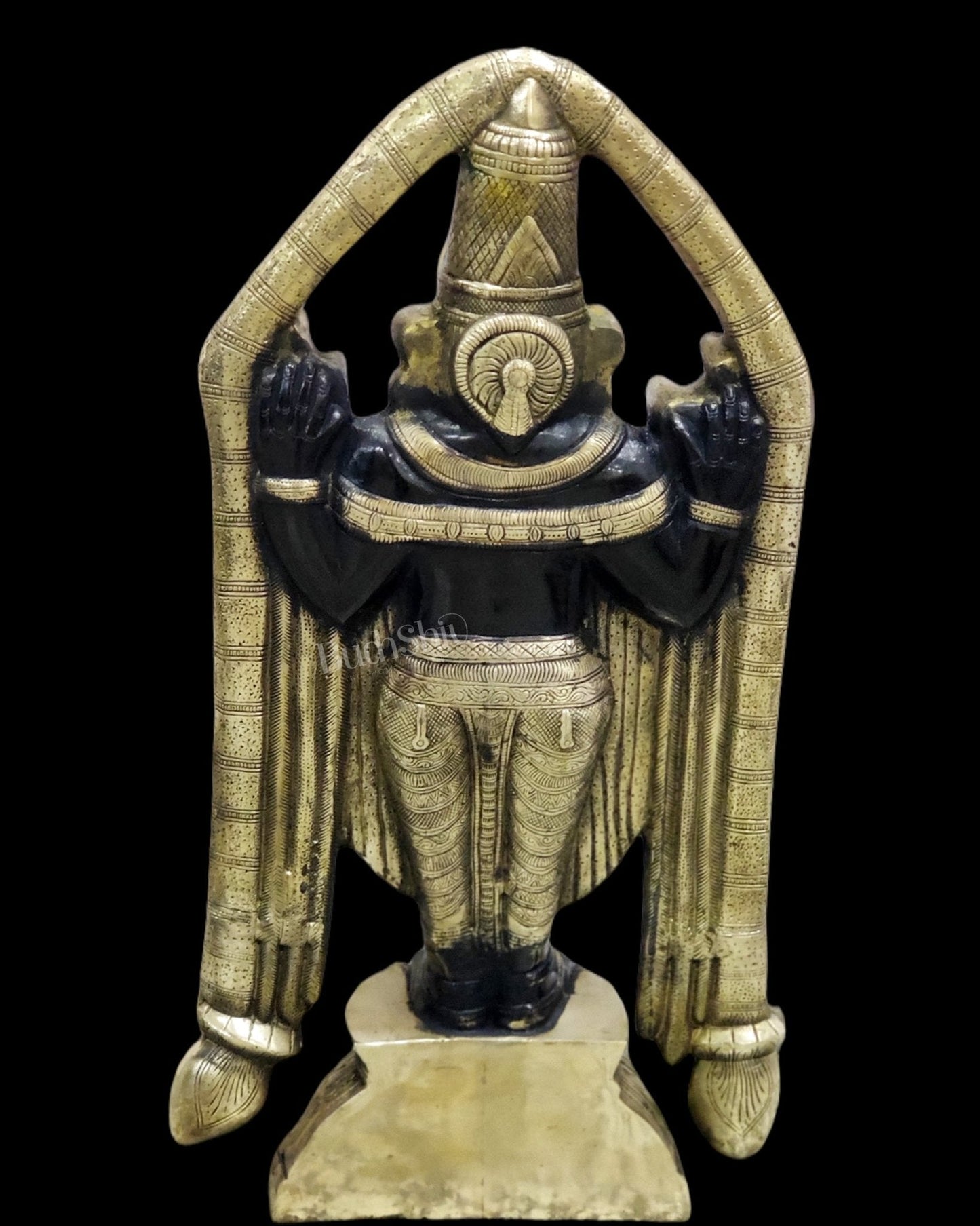 Tirupati Balaji Brass statue 22 inch | Handcrafted in India Black finish