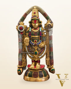 Tirupati Balaji Brass statue 22 inch | Handcrafted in India