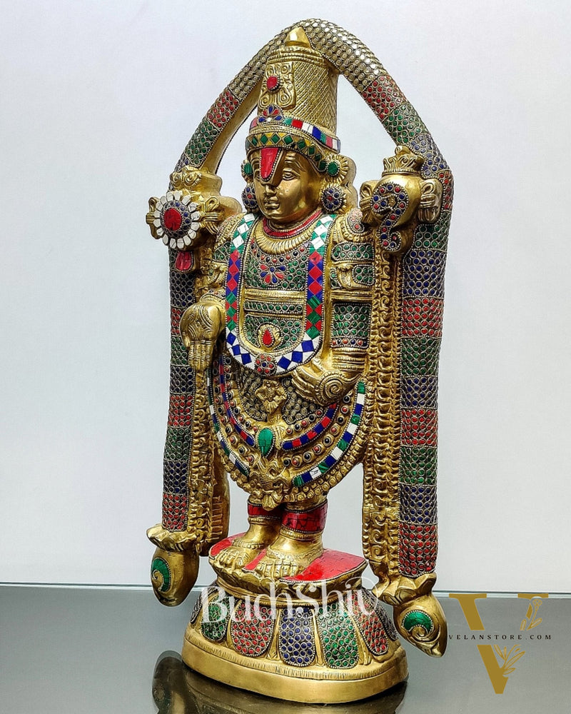Tirupati Balaji Brass statue 22 inch | Handcrafted in India