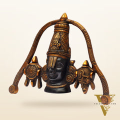 Tirupati Balaji Brass Wall Hanging | Lord Venkateshwara Perumal | Handcrafted Marvel | 8.5x11.5x2 inch
