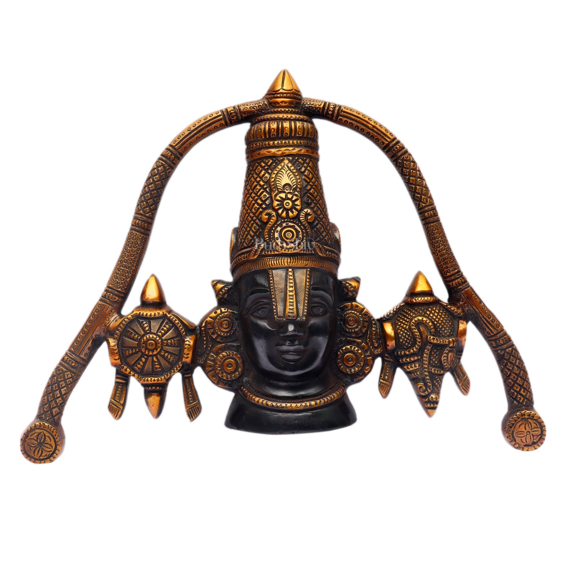 Tirupati Balaji Brass Wall Hanging | Lord Venkateshwara Perumal | Handcrafted Marvel | 8.5x11.5x2 inch