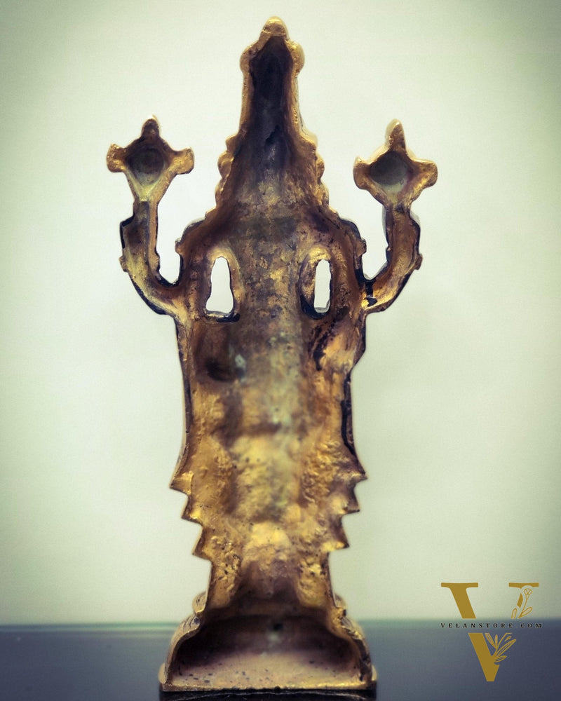 Tirupati Balaji lord Venkateshwara Brass Statue 16 inches black and gold
