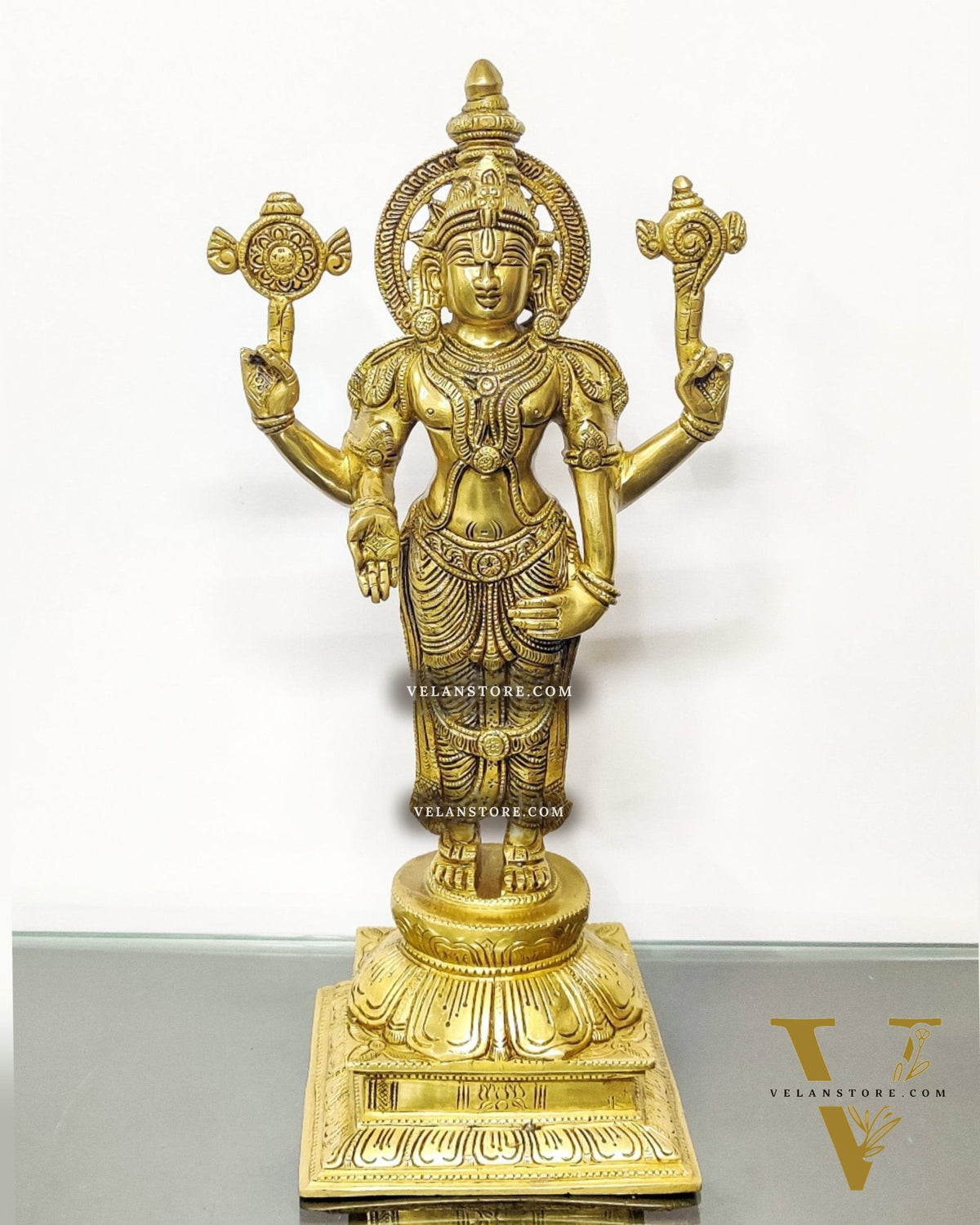 Tirupati Balaji Statue in Superfine Brass 18"