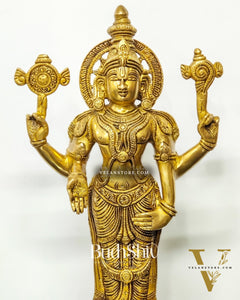 Tirupati Balaji Statue in Superfine Brass 18"