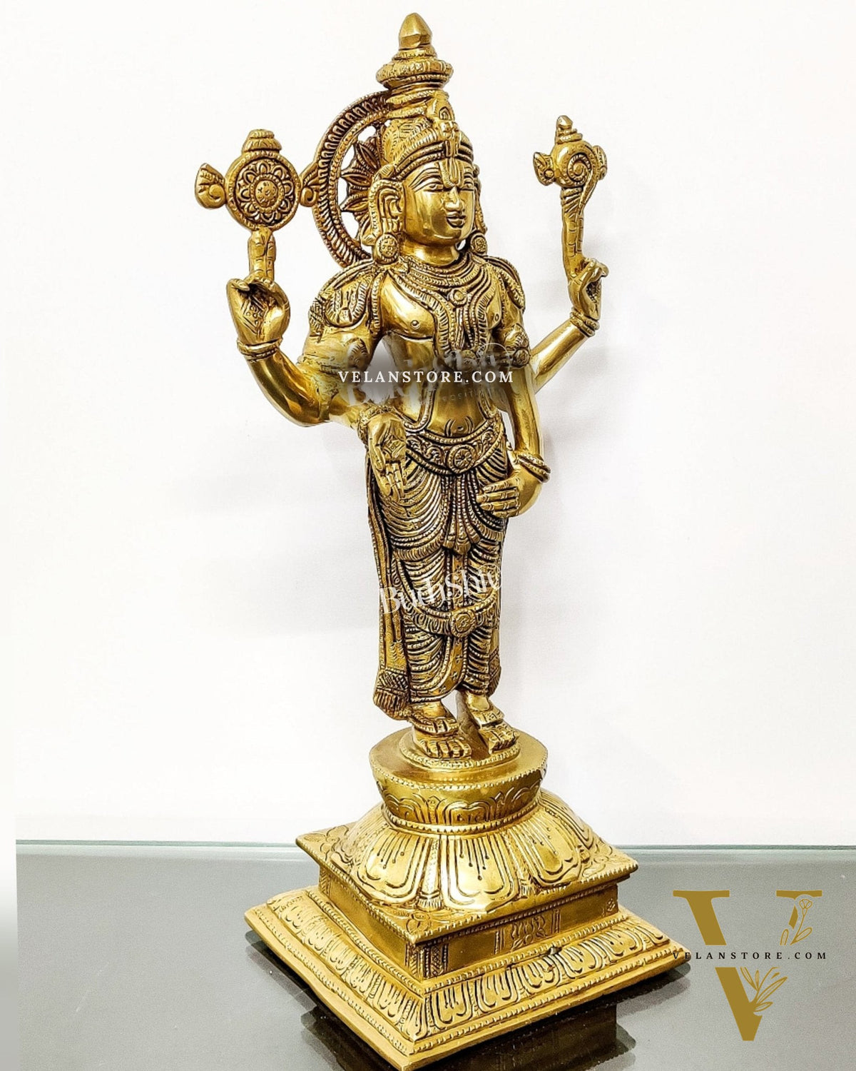 Tirupati Balaji Statue in Superfine Brass 18"