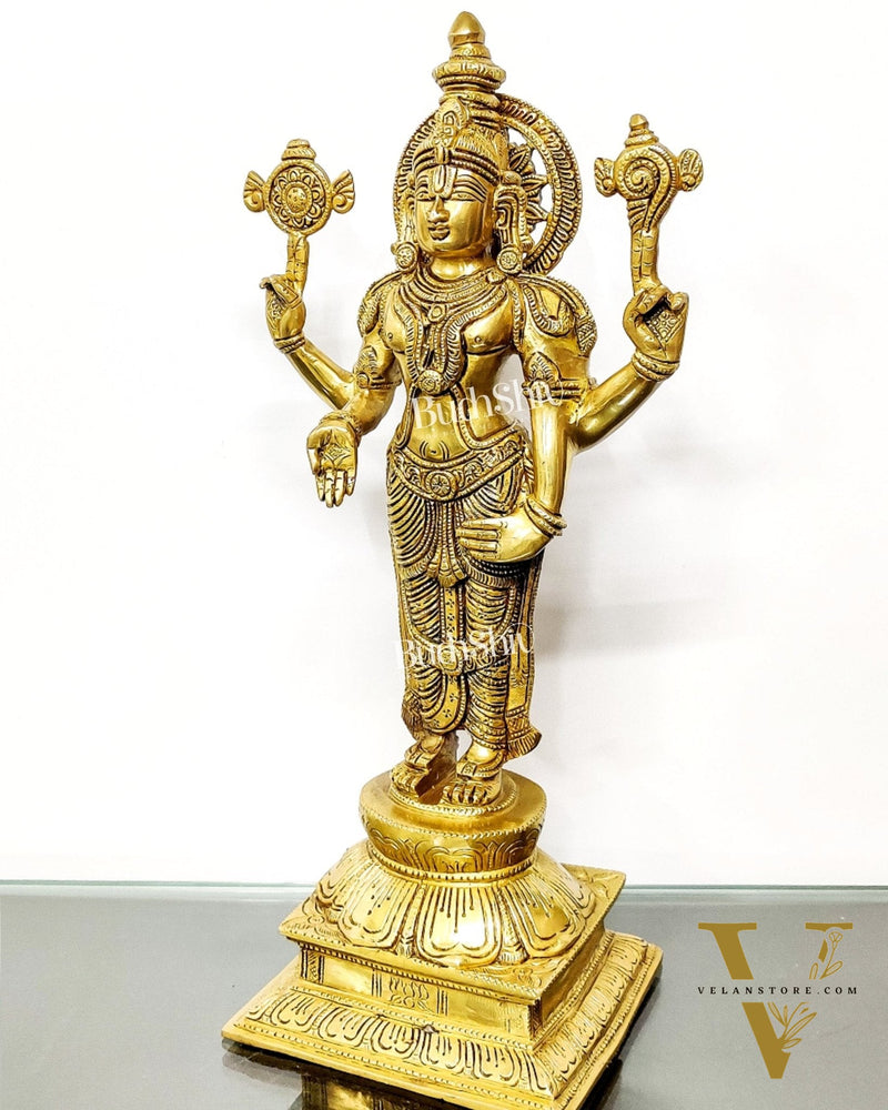 Tirupati Balaji Statue in Superfine Brass 18"