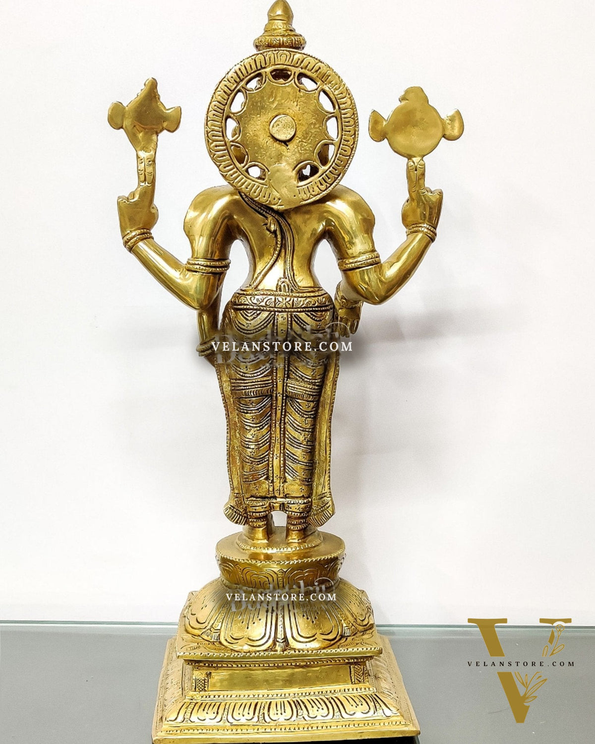Tirupati Balaji Statue in Superfine Brass 18"
