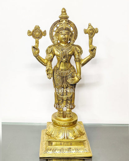 Tirupati Balaji Statue in Superfine Brass 18"
