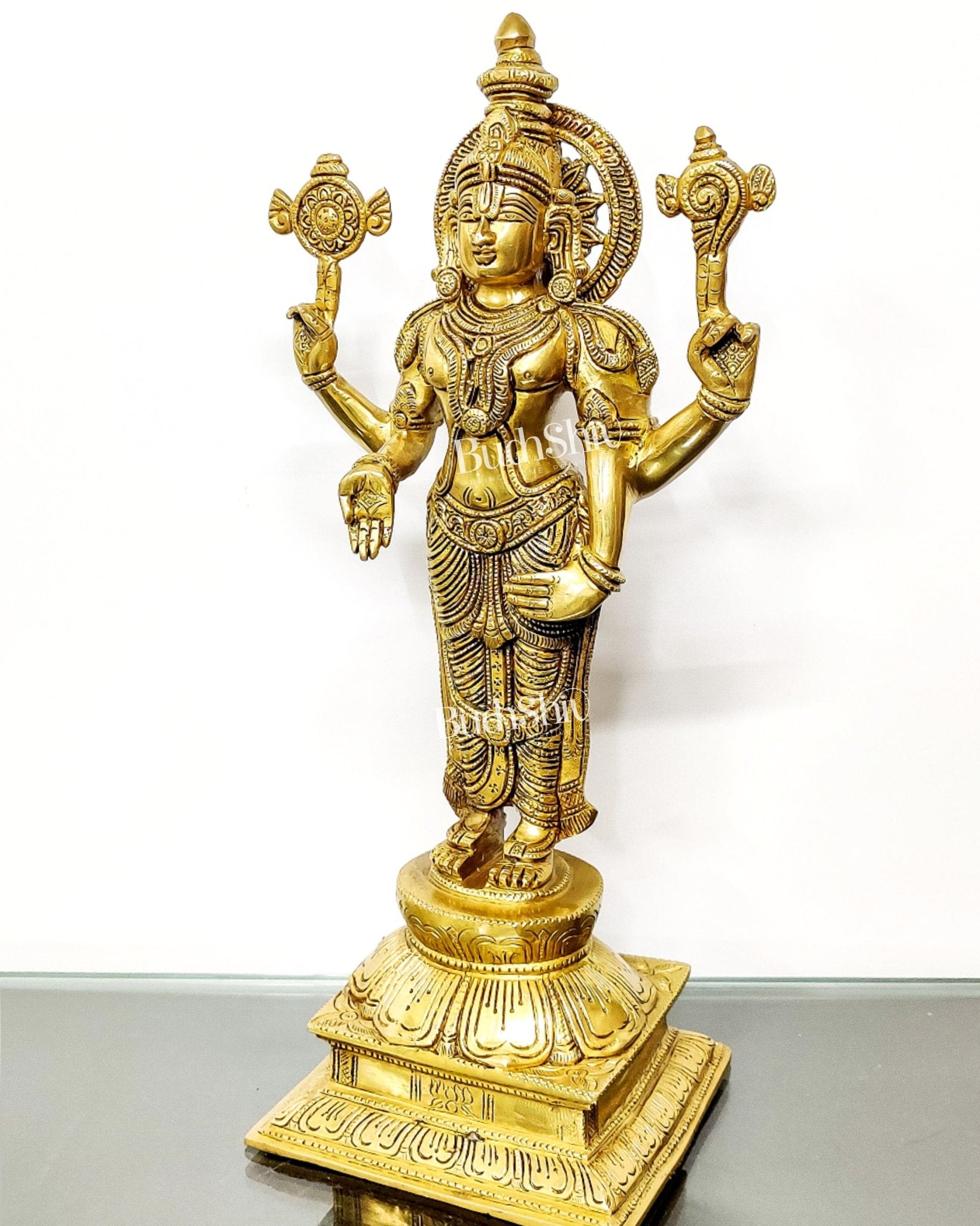 Tirupati Balaji Statue in Superfine Brass 18"