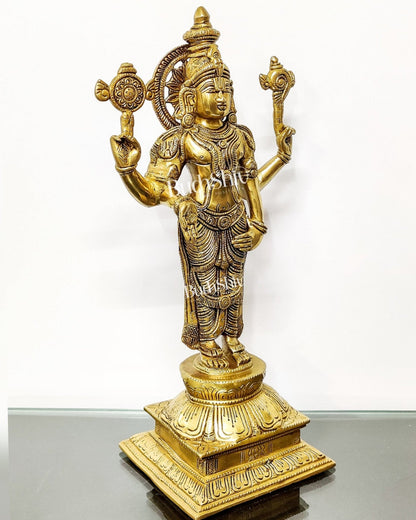 Tirupati Balaji Statue in Superfine Brass 18"