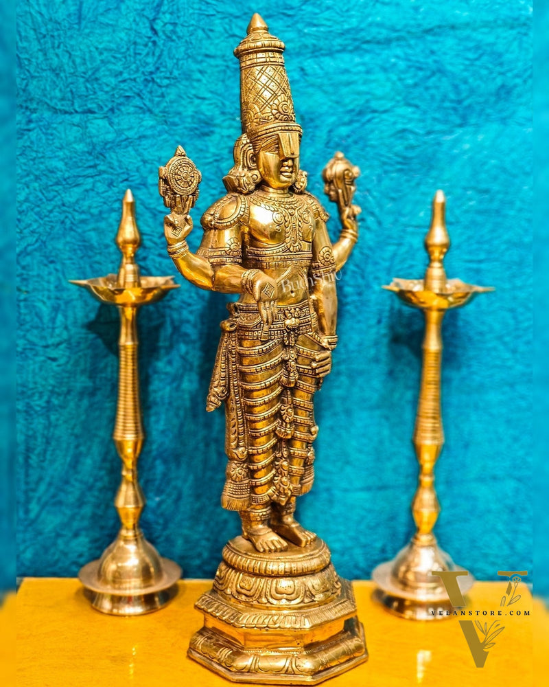 Tirupati Balaji Venkateshwar Brass Statue/Idol 33 inches