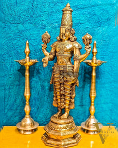 Tirupati Balaji Venkateshwar Brass Statue/Idol 33 inches