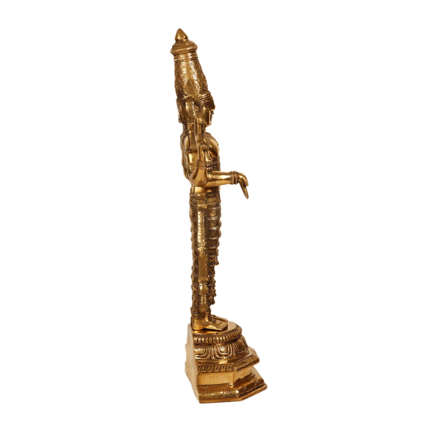 Pure Brass Tirupati Balaji Idol | Lord Venkateshwara | 33.5 Inch Height, 13.5 Inch Width, 7.5 Inch Depth