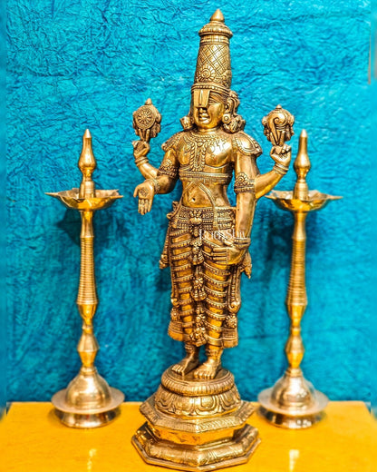 Tirupati Balaji Venkateshwar Brass Statue/Idol 33 inches
