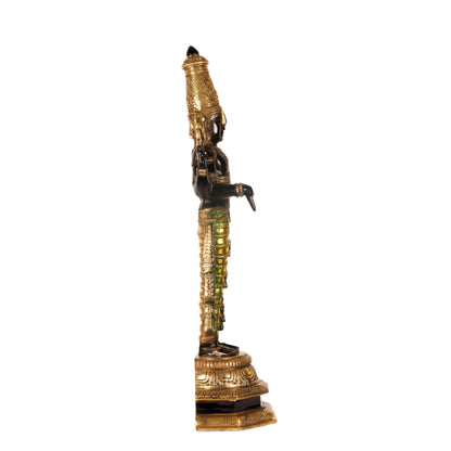 Pure Brass Tirupati Balaji Idol | Lord Venkateshwara | 33.5 Inch