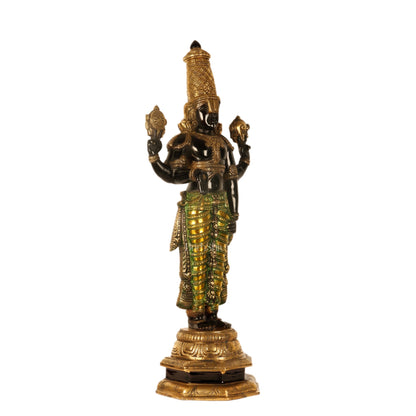 Pure Brass Tirupati Balaji Idol | Lord Venkateshwara | 33.5 Inch