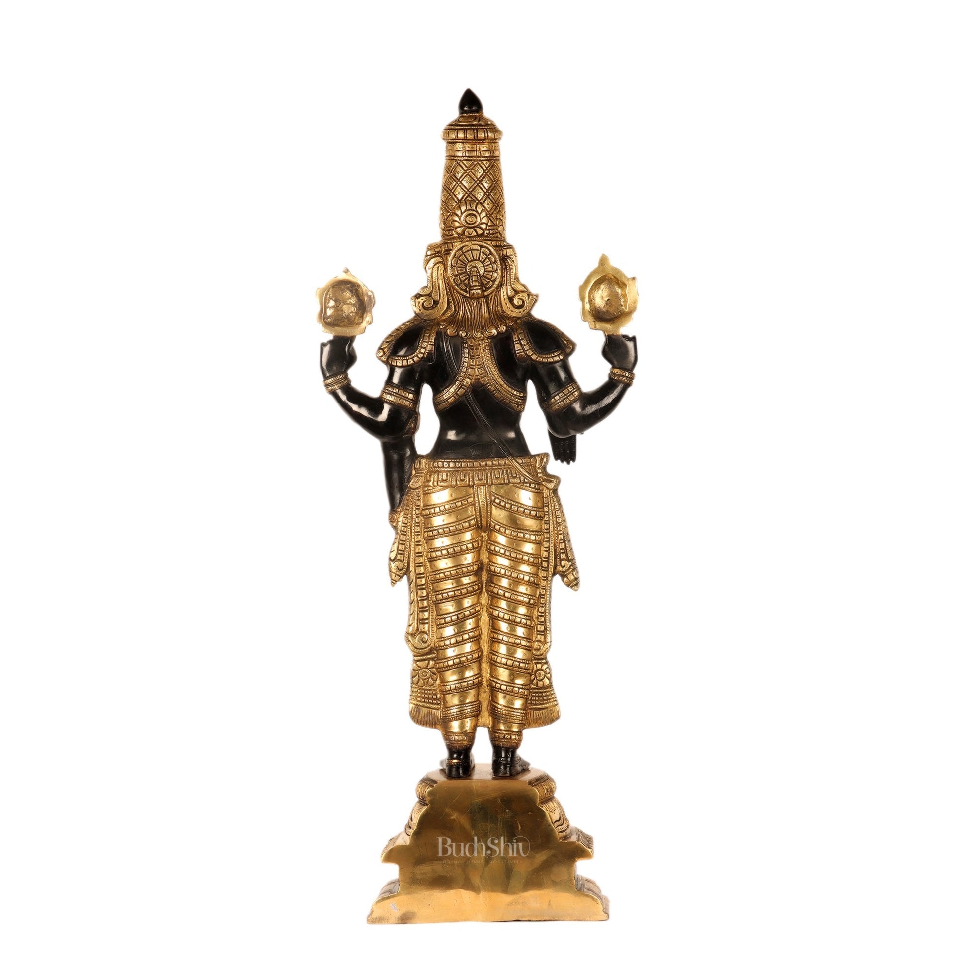 Pure Brass Tirupati Balaji Idol | Lord Venkateshwara | 33.5 Inch
