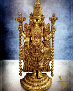 Tirupati Balaji Venkateshwara Swamy Brass Statue/Idol 38 inches