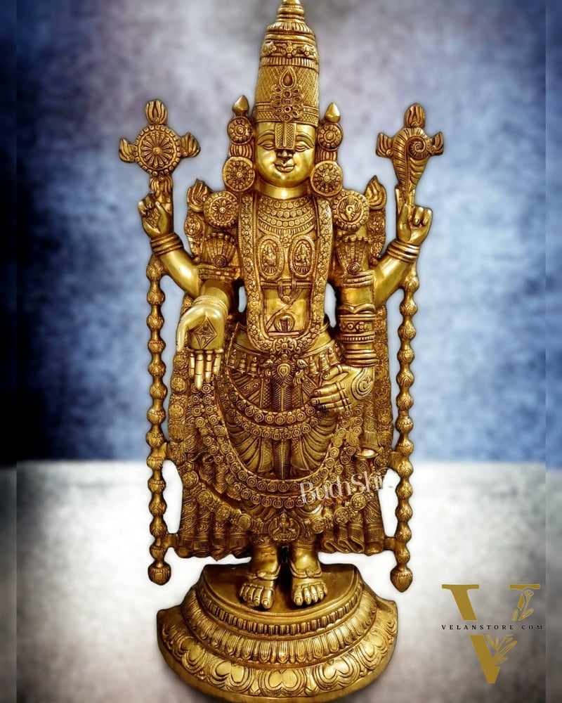 Tirupati Balaji Venkateshwara Swamy Brass Statue/Idol 38 inches