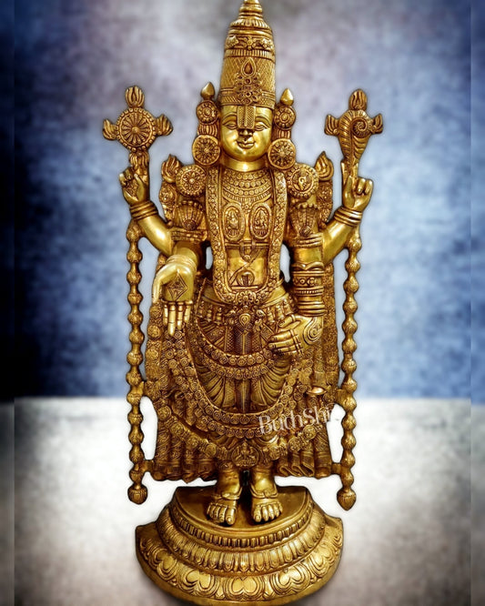 Tirupati Balaji Venkateshwara Swamy Brass Statue/Idol 38 inches