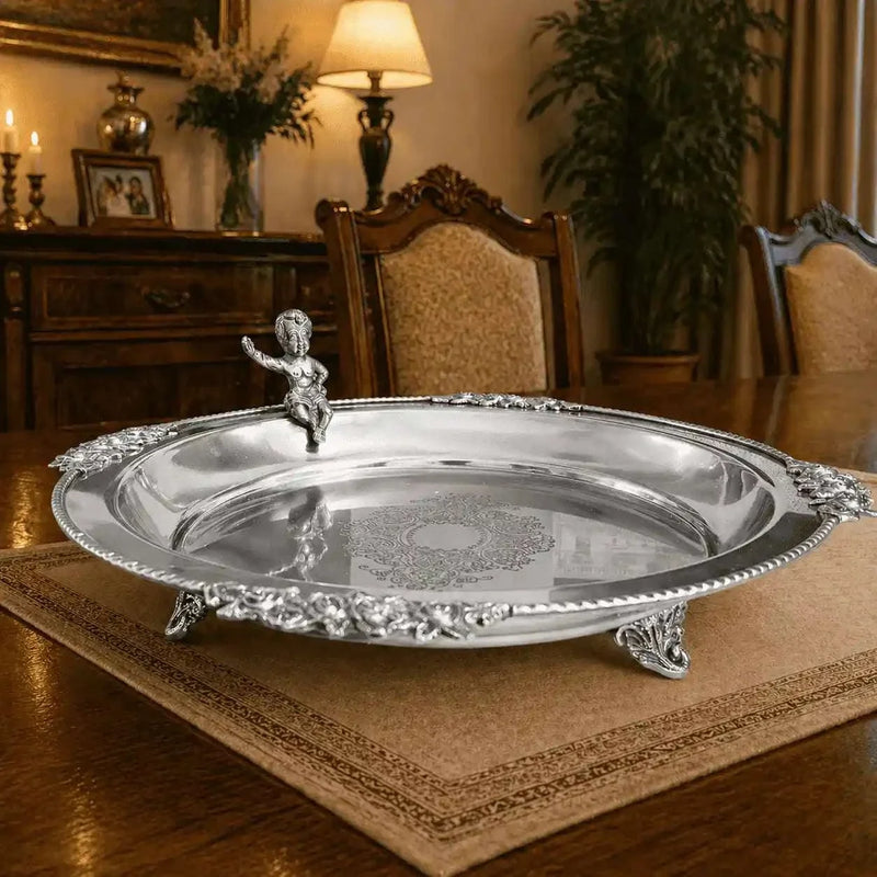 Brass Round Serving Tray / Plate (11.5 Inch)