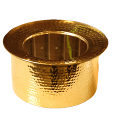 Brass Hammered Tope with Lid – Traditional Cooking Pot-1