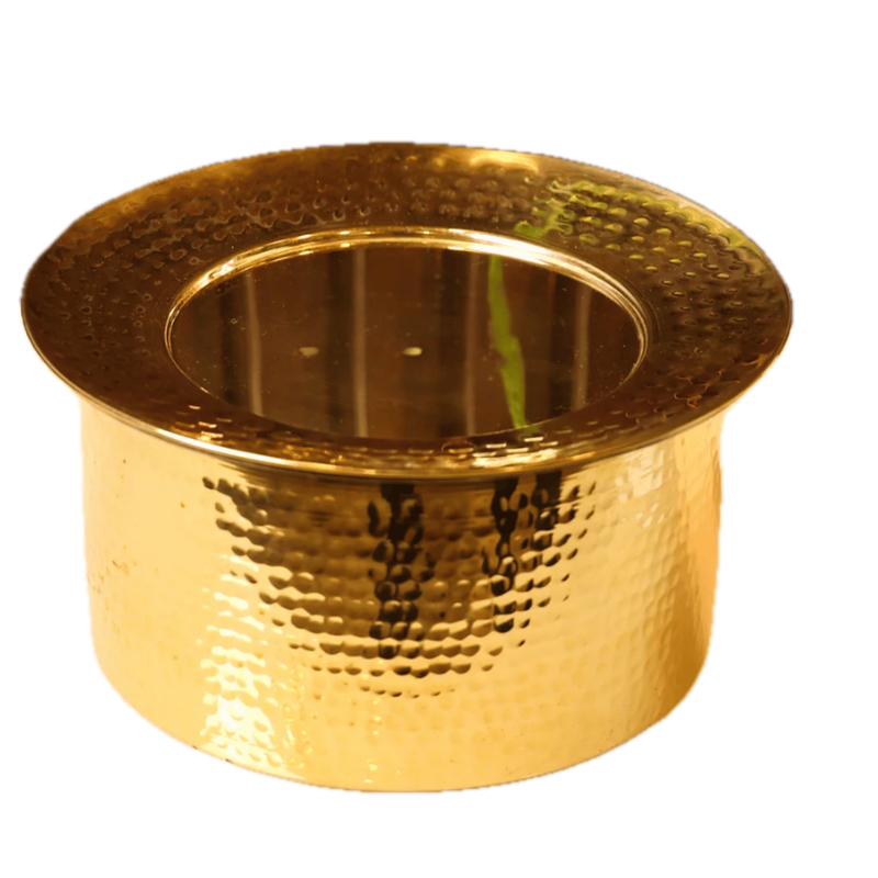 Brass Hammered Tope with Lid – Traditional Cooking Pot-1
