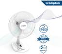 Crompton HS Torpedo with 2 Year Warranty Energy Saving 400 mm Table Fan (KD White | Pack of 1)
