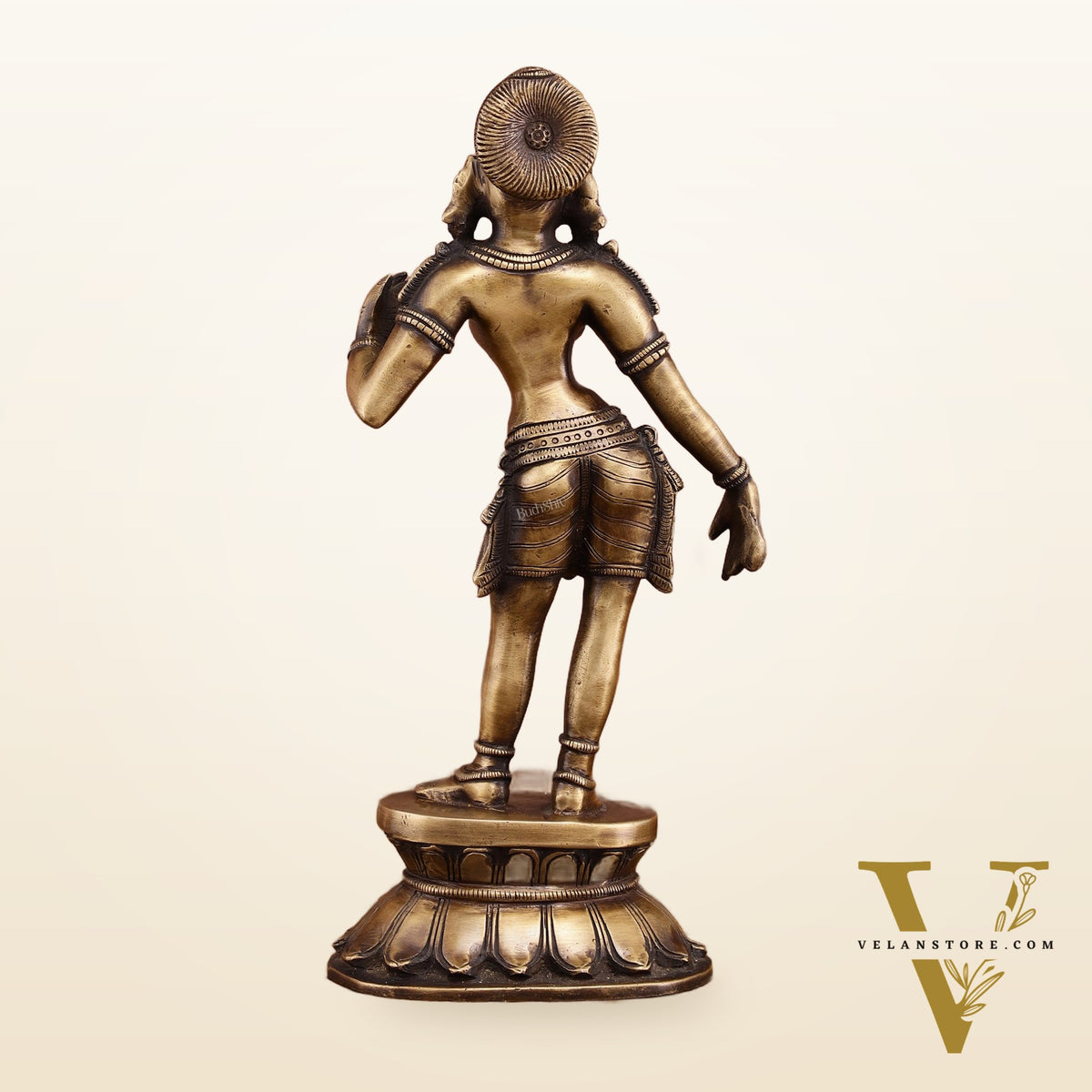 Traditional Brass Apsara Sculpture | 11 Inches | Elegant Design