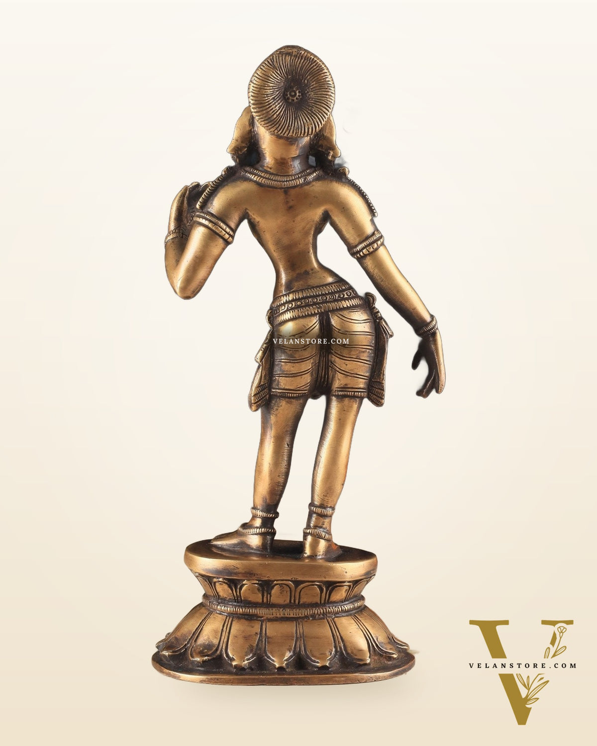 Traditional Brass Apsara Sculpture | 11 Inches | Elegant Design