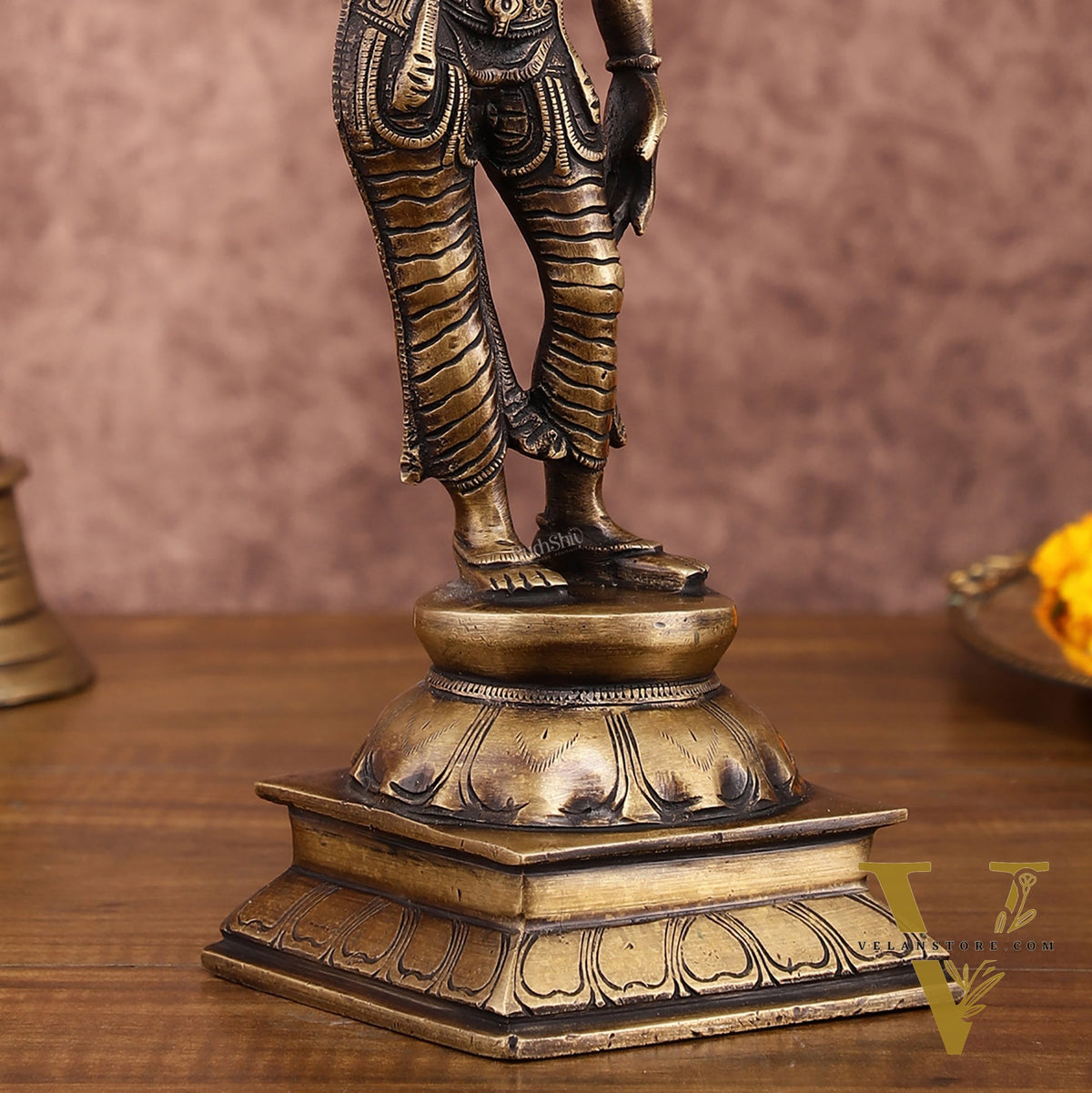 Traditional Brass Devi Parvati Uma Idol | 10 Inches | Vintage Touch