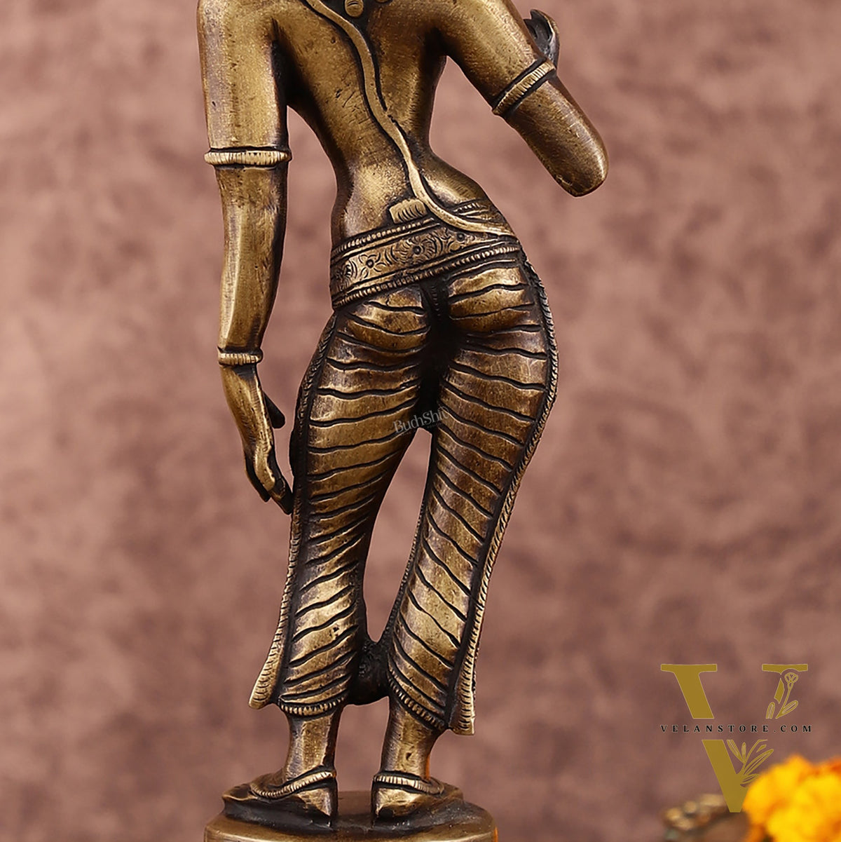 Traditional Brass Devi Parvati Uma Idol | 10 Inches | Vintage Touch