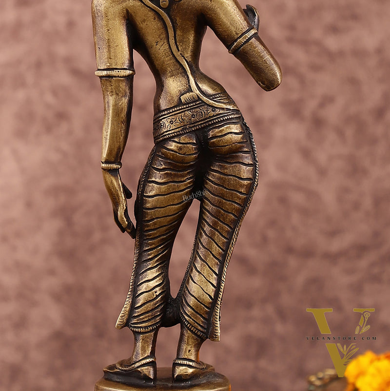 Traditional Brass Devi Parvati Uma Idol | 10 Inches | Vintage Touch