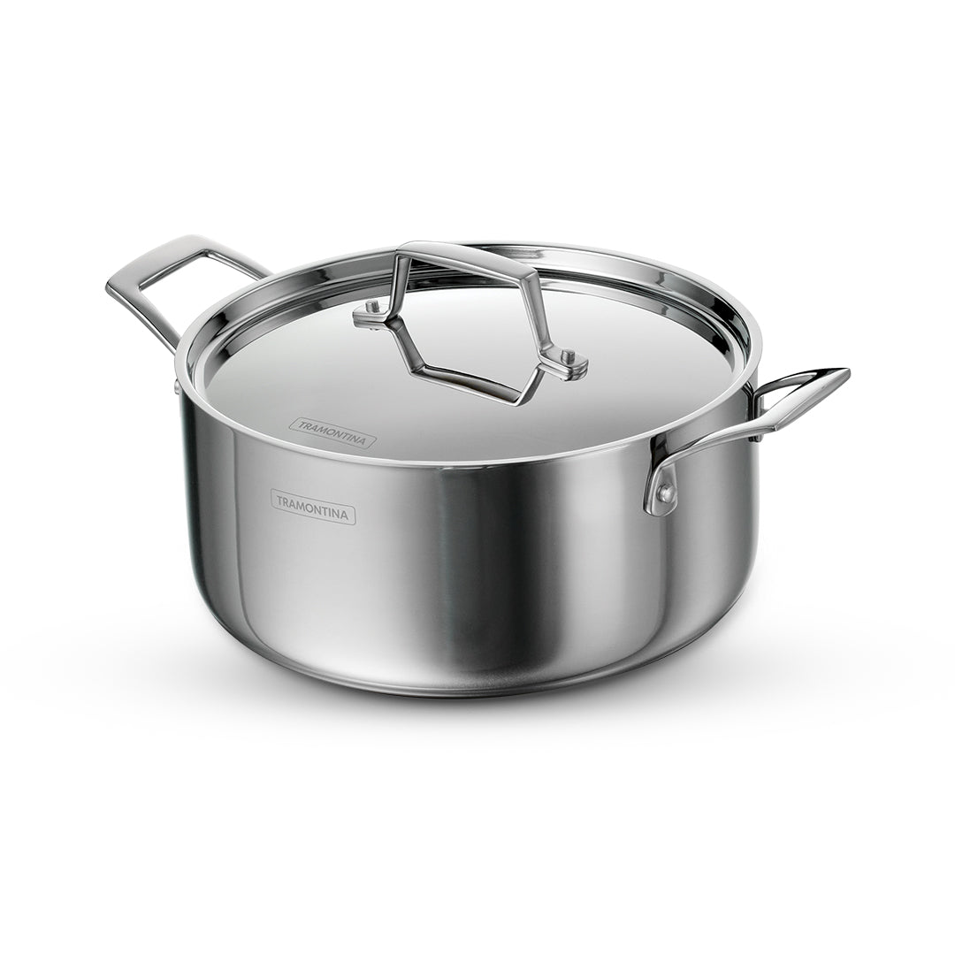 Aeion 24cm Stainless Steel Tri-Ply Biryani Pot with SS Lid - 4.8L