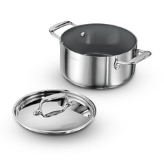 Fusao EX+ 20cm Ceramic Stainless Steel Tri-Ply Curry Pot with SS Lid - 3.1L