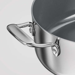 Fusao EX+ 24cm Ceramic Stainless Steel Tri-Ply Biryani Pot with SS Lid - 4.8L