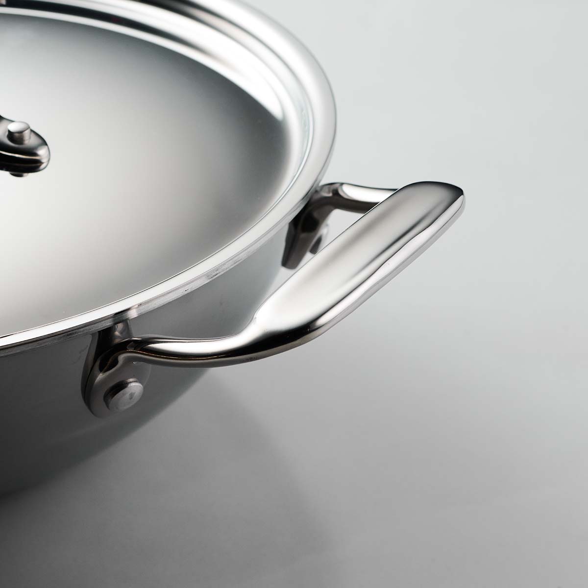 Fusao EX+ 24cm Ceramic Stainless Steel Tri-Ply Biryani Pot with SS Lid - 4.8L