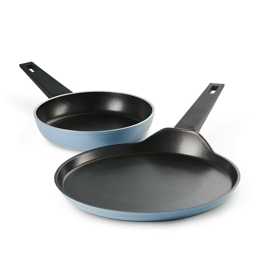 Aura 2 Piece Non-Stick Cookware Set Ceramic Reinforced Coating – (Blueberry)