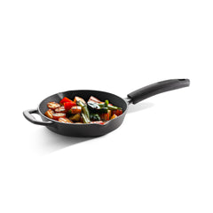 Titanex 20cm Pre-Seasoned Cast Iron Fry Pan with Heat Resistant Silicone Grip