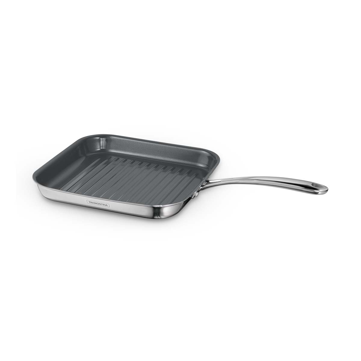 Fusao EX+ 26cm Ceramic Stainless Steel Tri-Ply Grill Pan