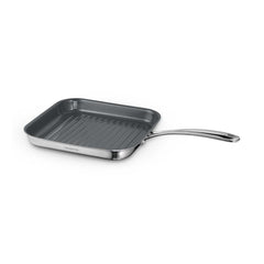 Fusao EX+ 26cm Ceramic Stainless Steel Tri-Ply Grill Pan