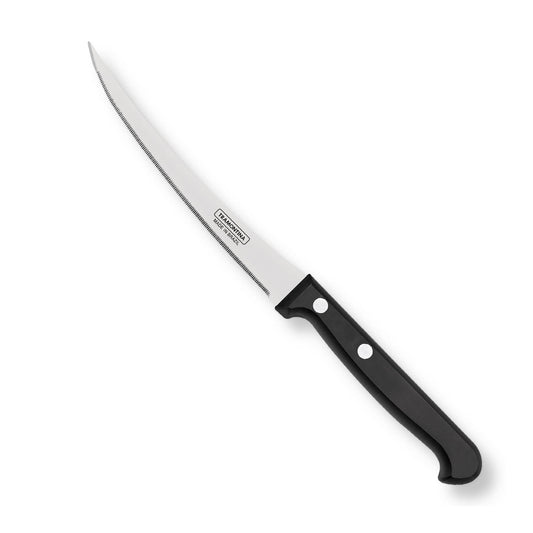 Ultracorte 5" Antimicrobial Stainless Steel Tomato Knife Micro Serrated Blade - Polypropylene Handle (Black)