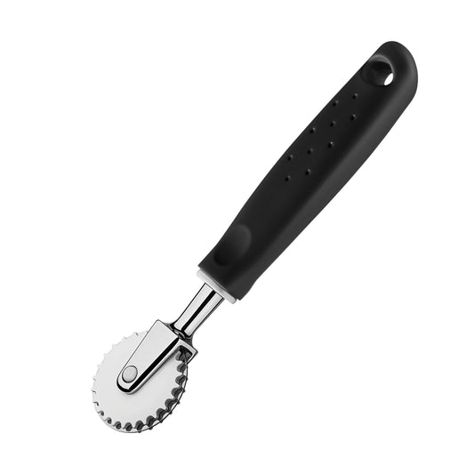 Utilitá Cut-and-Close Reel in Chrome-Plated Zamak and Nylon with Black Polypropylene Handle