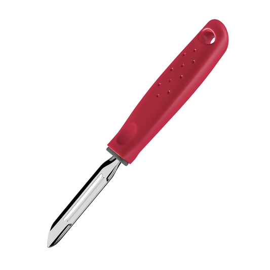 Utilitá Stainless Steel Manual Potato Peeler with Red Polypropylene Handle