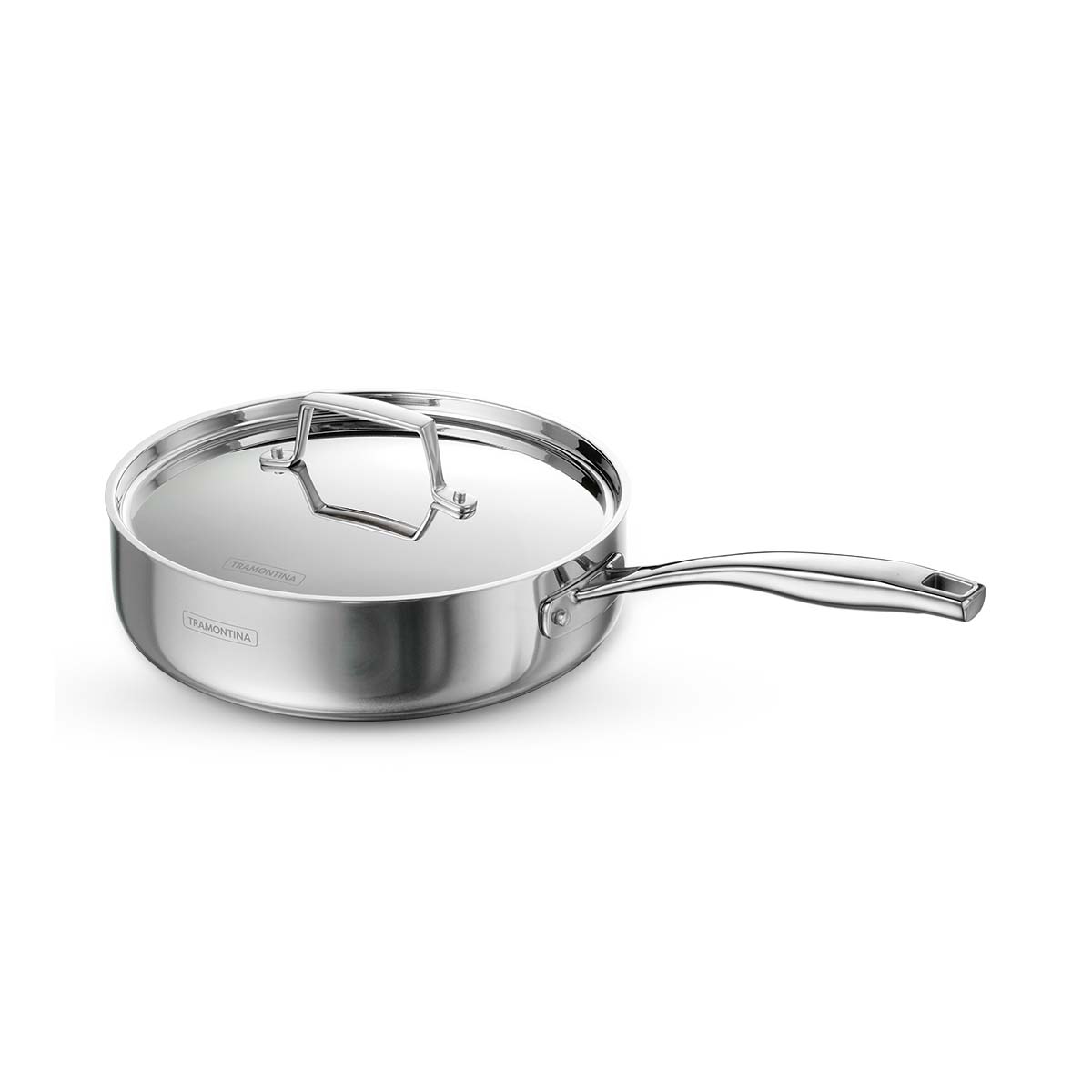 Aeion 24cm Stainless Steel Tri-Ply Sauté Pan with SS Lid - 2.8L
