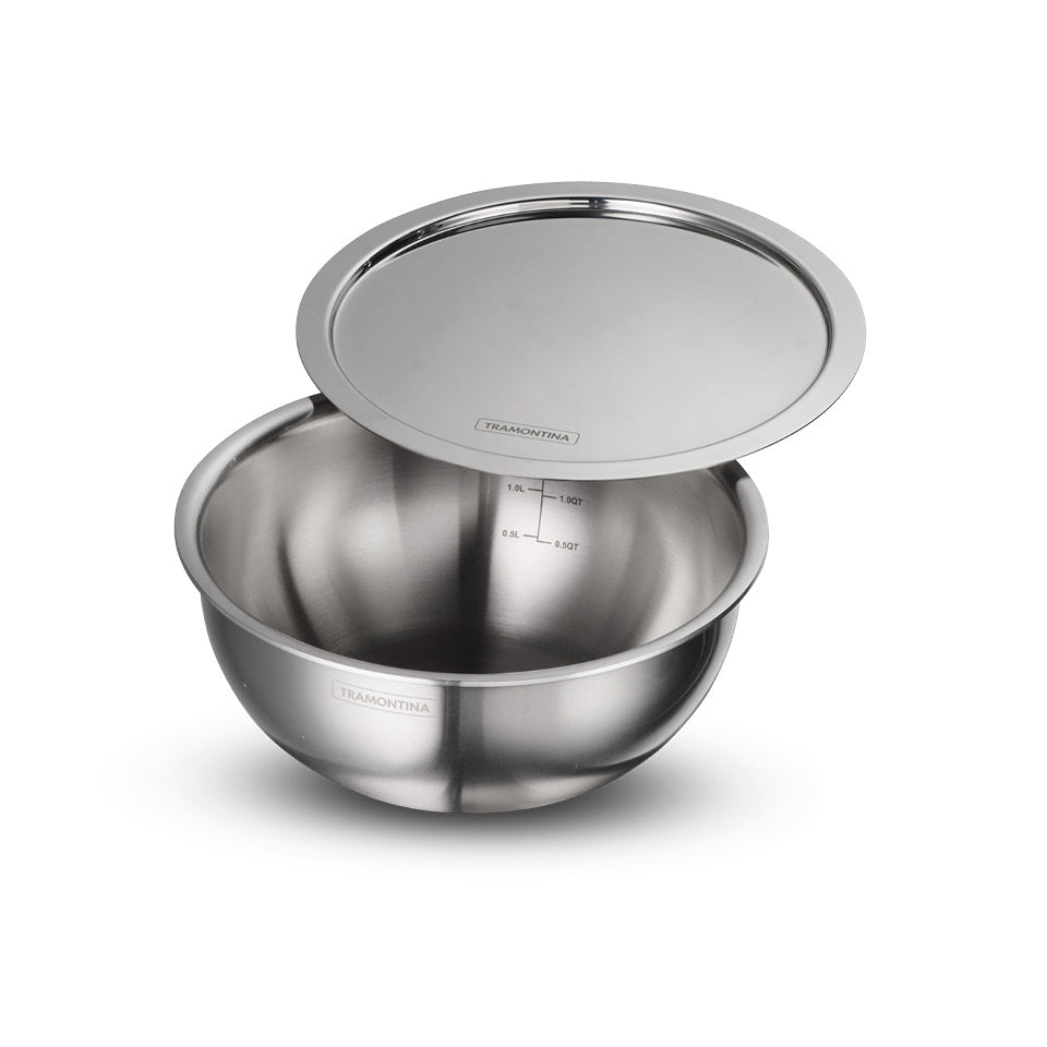 Aeion 20cm Stainless Steel Tri-Ply Extra Deep Tasla with SS Lid - 2.3L