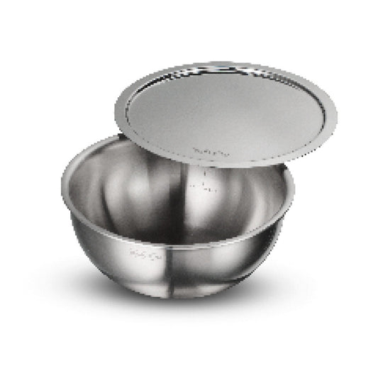 Aeion 22cm Stainless Steel Tri-Ply Extra Deep Tasla with SS Lid - 3.0L