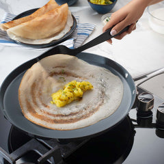 Fusao EX+ 28cm Ceramic Stainless Steel Tri-Ply Dosa Tawa - 4mm Thick